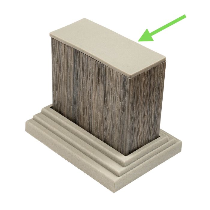 Endkappe für Lamellenprofil Dekorativ Premium Antique 9 x 4 cm