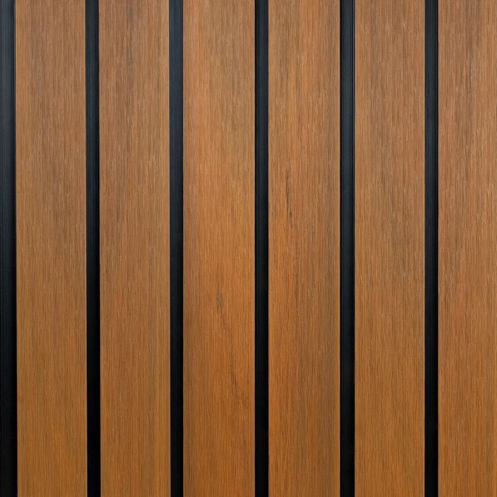 Lamellenzaunbrett DUO Premium Amber / Schwarz - 1,8 m