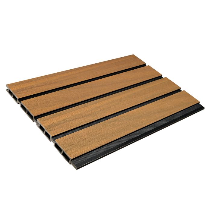 Lamellenzaunbrett DUO Premium Amber / Schwarz - 1,8 m