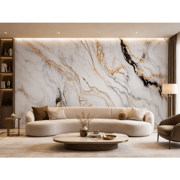 Wall Panel XXL Arabescato Gold Glänzend 120 x 280 cm 3 mm – Set of 3 (ABC) Wall Panel XXL Arabescato Gold Glänzend 120 x 280 cm 3 mm – Set of 3 (ABC)