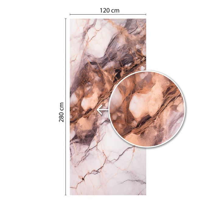 Wandpaneel XXL Breccia Kupfer Glänzend 120 x 280 cm 3 mm (A)