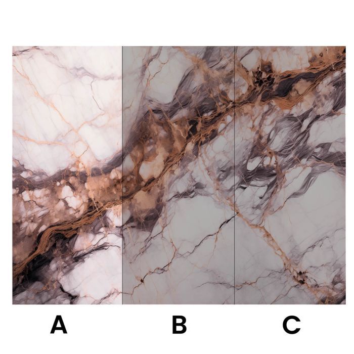 Wandpaneel XXL Breccia Kupfer Glänzend 120 x 280 cm 3 mm (A)
