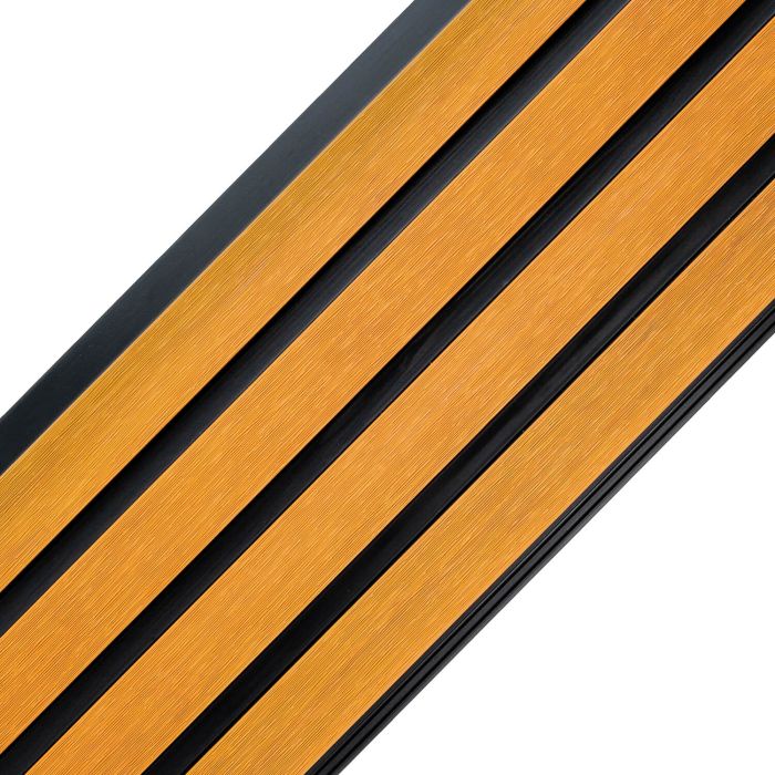 Premium WPC Fassadenlamellen Bernstein Eiche / Schwarz - 2,9 m
