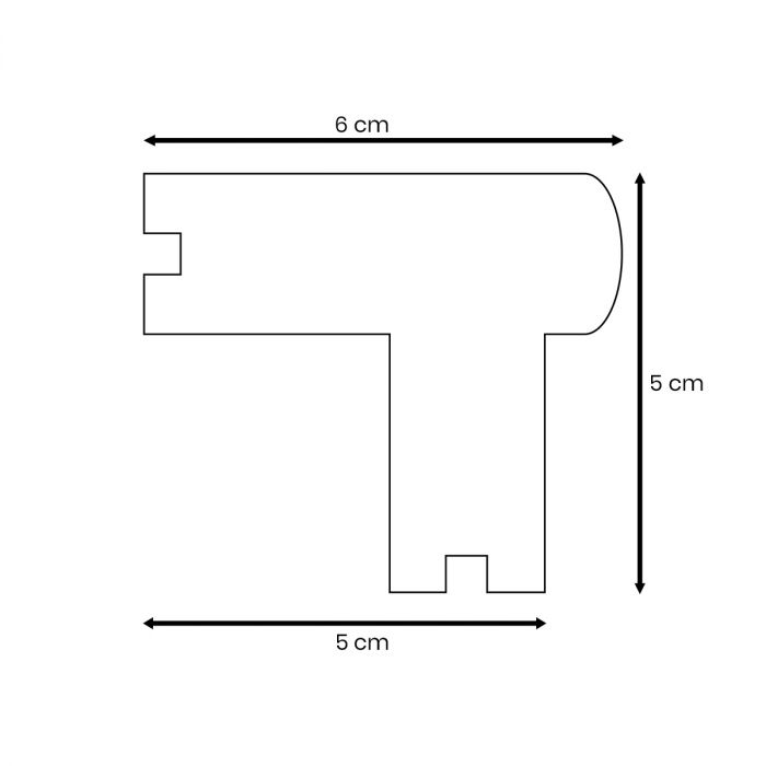 Deska kompozytowa zakończeniowa schodowa Premium Teak – dł. 2,8 m