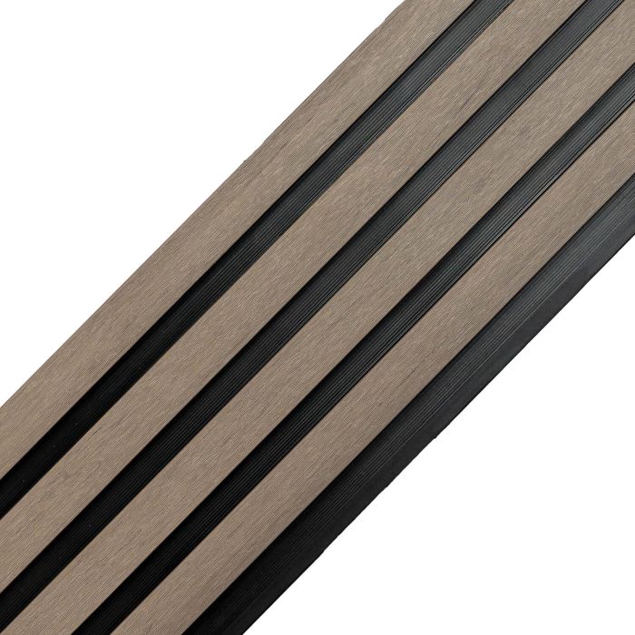 WPC Fassadenlamellen DUO Antique / Schwarz - 2,9 m