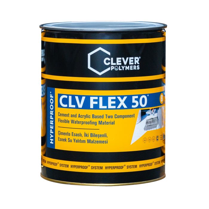 2K-Polymer-Abdichtung CLEVER CLV FLEX 50 – 20 kg + 4 l 2K-Polymer-Abdichtung CLEVER CLV FLEX 50 – 20 kg + 4 l