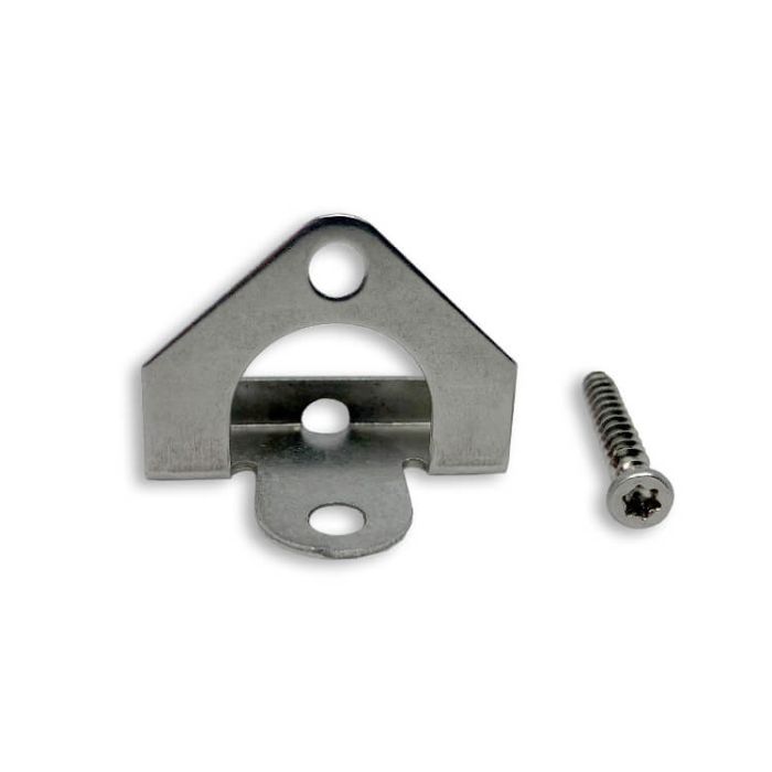 Klips montażowy L-11 startowo-końcowy ze stali nierdzewnej + wkręt - 1 szt. Klips montażowy L-11 startowo-końcowy ze stali nierdzewnej + wkręt - 1 szt.