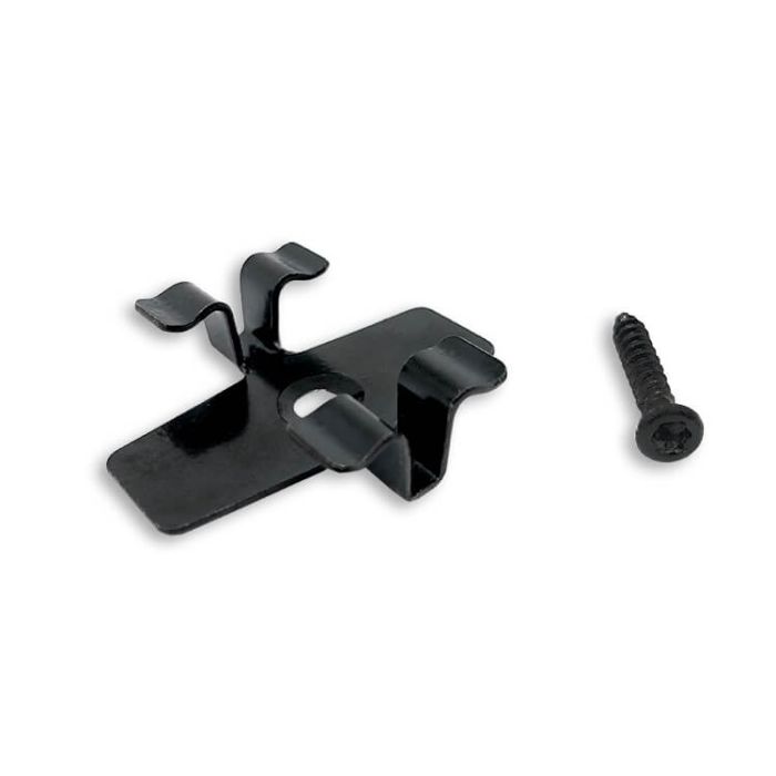 Klips ze stali nierdzewnej L-8 do deski Standard i Premium + wkręt – 100 szt. (CZARNY)