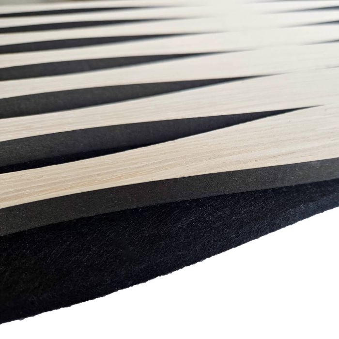 Lamele ścienne akustyczne na filcu V-Line Dąb Soft Fornir 2,1 x 30,5 cm – dł. 2,7 m