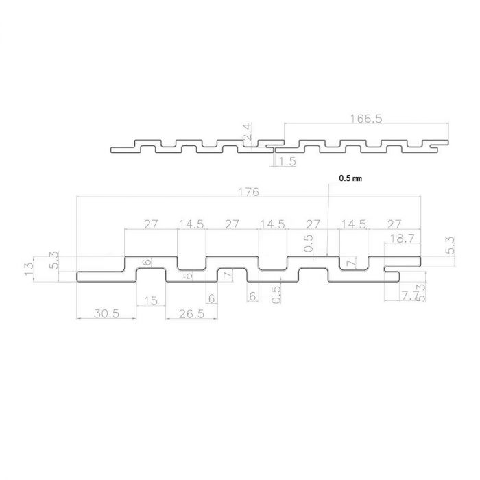 Deska Elewacyjna Kompozytowa Lamelowa DUO Teak/Czarny – dł. 2,9 m
