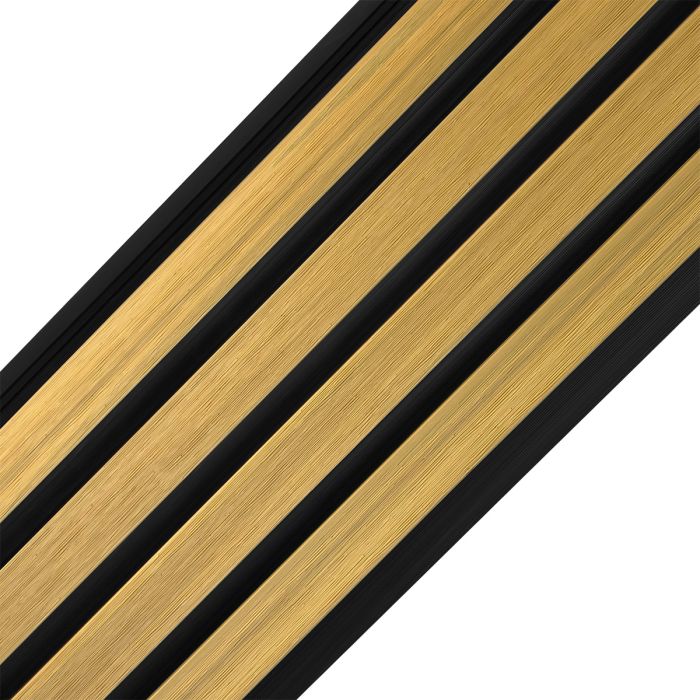 Deska Elewacyjna Kompozytowa Lamelowa Trapez Light Oak / Czarny – dł. 2,9 m