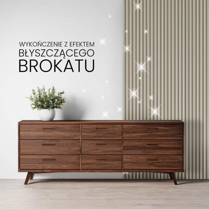 Listwa Lamelowa Startowa Coffee Brokat 2,4 x 2,4 cm – dł. 2,7 m