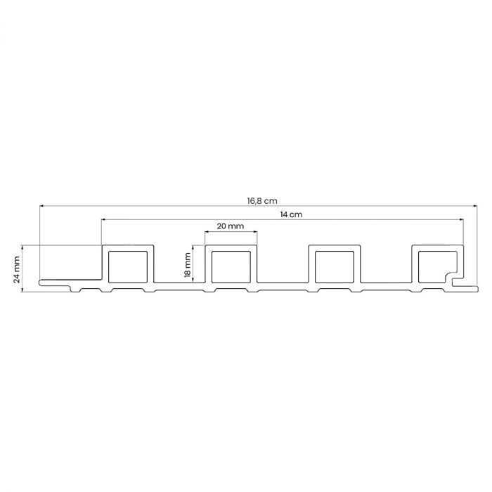 Lamele Ścienne Dekoracyjne Dąb Ciemny 2,4 x 16,8 cm – dł. 2,7 m Lamele Ścienne Dekoracyjne Dąb Ciemny 2,4 x 16,8 cm – dł. 2,7 m