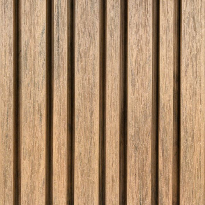Premium Asymmetrisch WPC Fassadenlamellen Winchester Eiche – 2,9 m