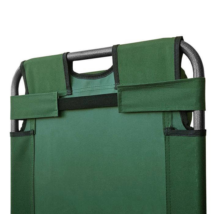 Leżak Składany Ogrodowy Zielony 178x88x60 cm Łóżko Polowe