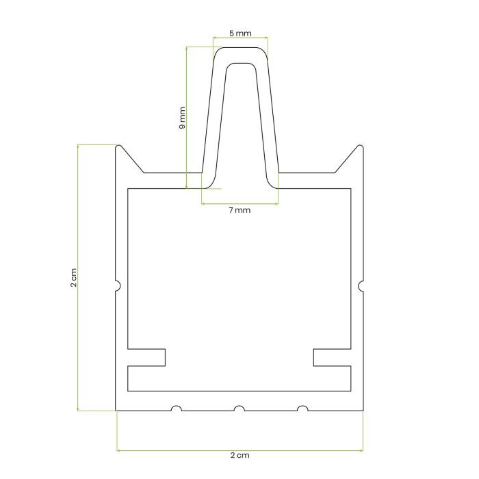Listwa pozioma dolna Antracyt do ogrodzenia 3D Premium – dł. 1,8 m
