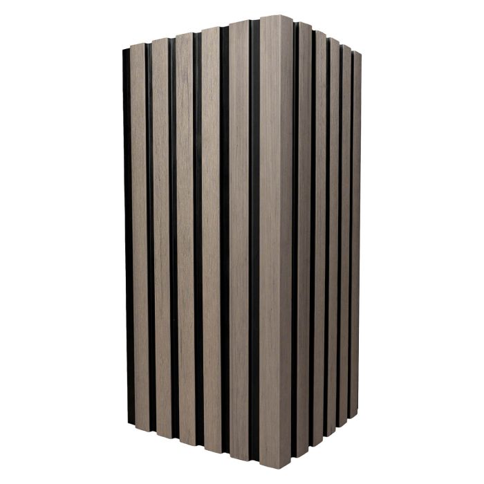 WPC Lamellen Eckbrett DUO Antique / Schwarz – 2,9 m