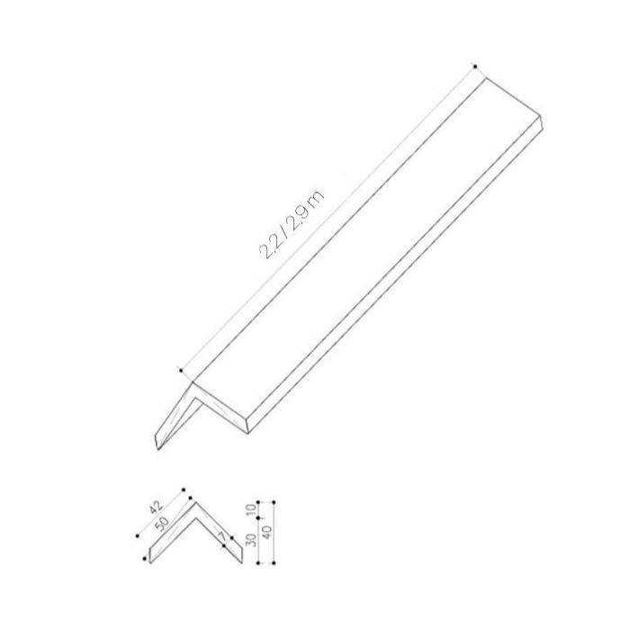 WPC Winkelleiste Premium Natural Eiche 50x50 mm - 2,9 m WPC Winkelleiste Premium Natural Eiche 50x50 mm - 2,9 m