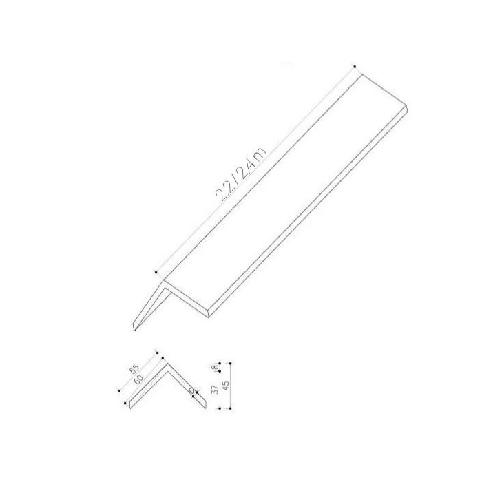 WPC Winkelleiste Standard/3D Anthrazit - 2,4 m