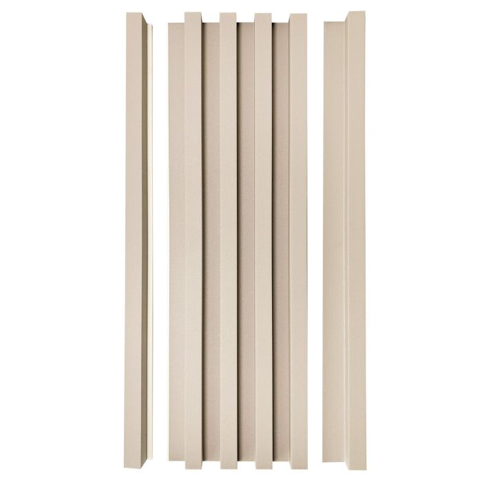 Listwa Lamelowa Zakończeniowa Ecru Brokat 2,4 x 4,3 cm – dł. 2,7 m