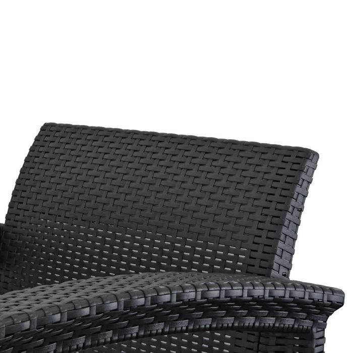 Zestaw Mebli Ogrodowych z technorattanu 4-osobowy Aura Antracyt