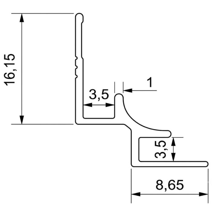 Aluminium-Inneneckprofil 3,5 mm für Wandpaneele Kupfer Matt – 2,9 m Aluminium-Inneneckprofil 3,5 mm für Wandpaneele Kupfer Matt – 2,9 m
