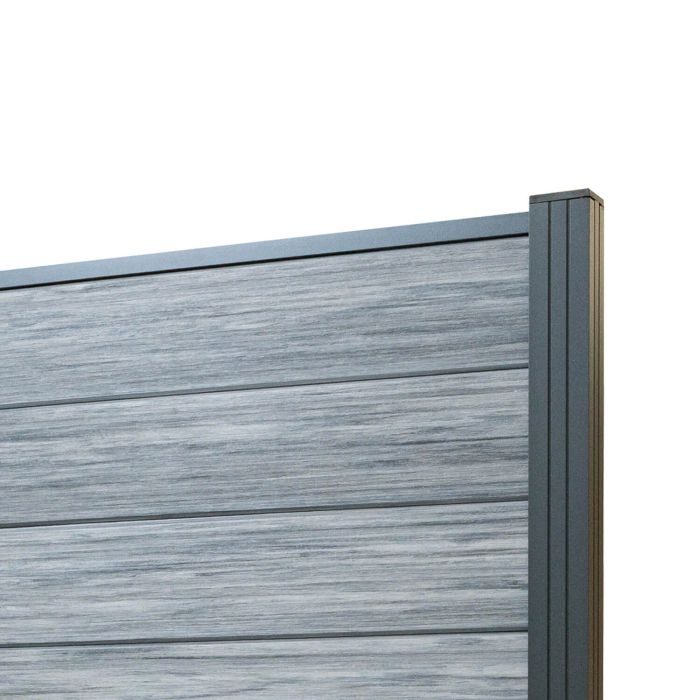 Panel ogrodzeniowy kompozytowy Premium Gray – 1 słupek