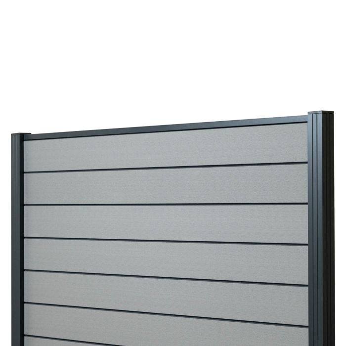 Standard WPC-Zaunpaneel Grau – 1 Pfosten Standard WPC-Zaunpaneel Grau – 1 Pfosten