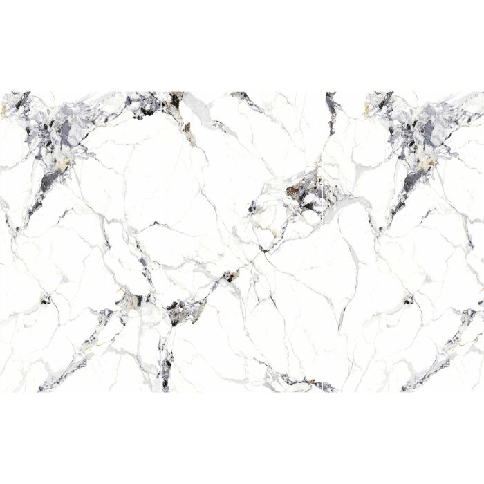 SPC Wandpaneel Marmor Carrara Weiss Glänzend 280 x 360 cm 4 mm – 3er Satz (ABC)