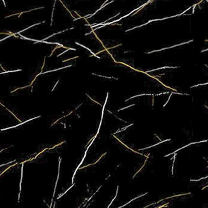 SPC Wandpaneel Marmor Marquina Schwarz Glänzend 60 x 120 cm 4 mm