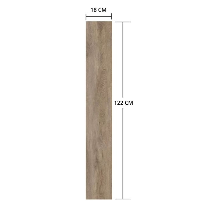 SPC-Vinylbodenpaneel Helle Eiche Matt 18 × 122 cm  4 mm – 1 Stk.