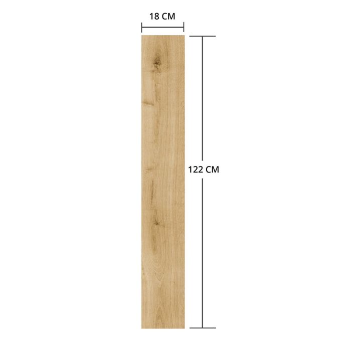 SPC-Vinylbodenpaneel Natural Eiche Matt 18 × 122 cm 4 mm – 1 Stk.