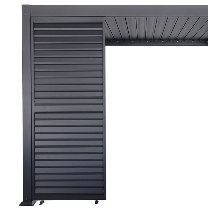 Verstellbares horizontales Lamellenpaneel für Gartenpergola Anthrazit