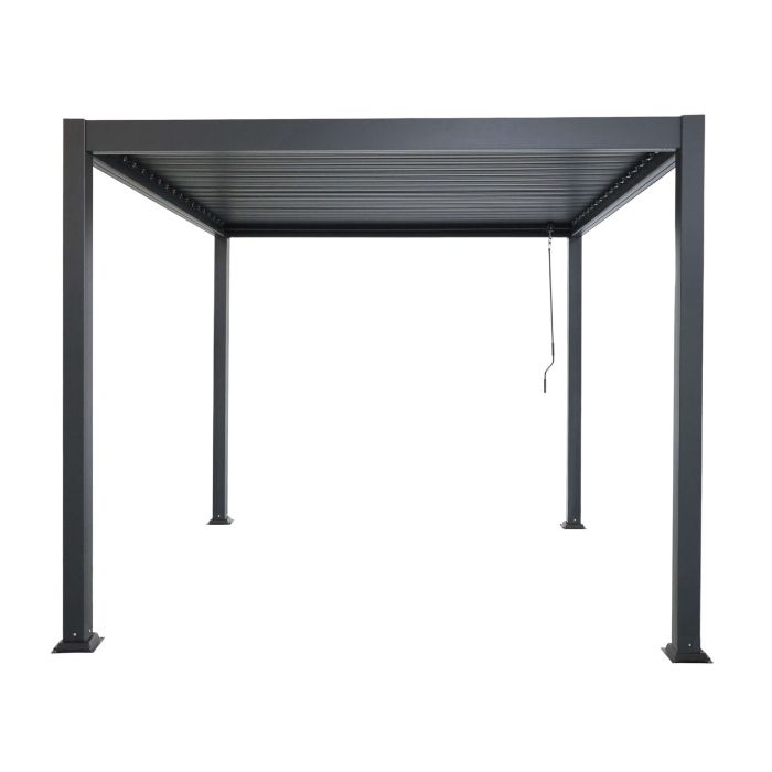 Aluminium Gartenpergola mit verstellbarem Dach Anthrazit 3 x 4 m