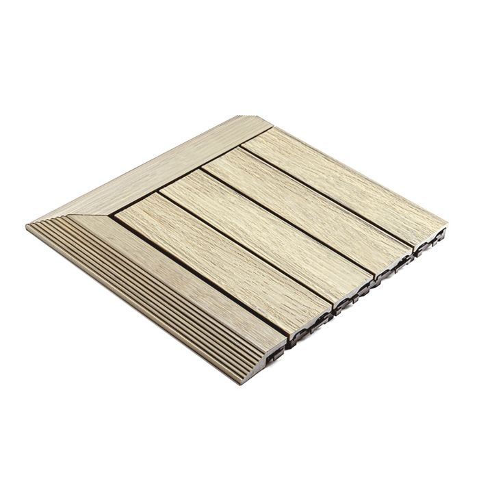 Premium WPC Terrassenfliese Ecru 30 x 30 x 2,5 cm