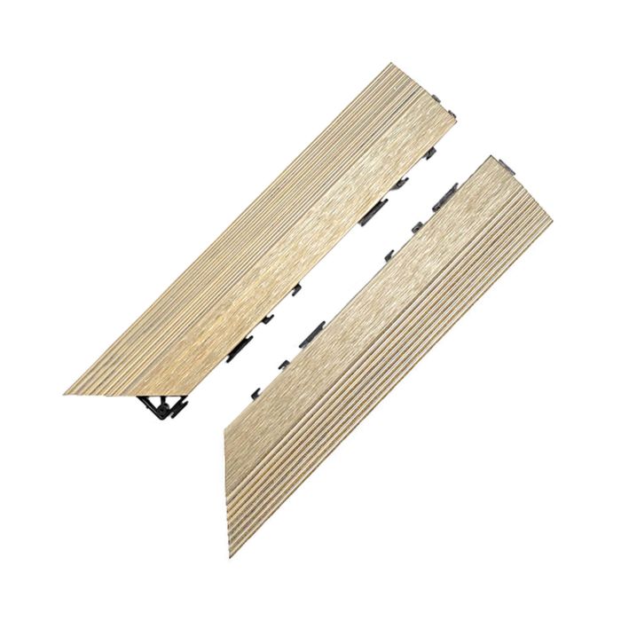 Premium Terrassenfliese Rechte Ecke Ecru