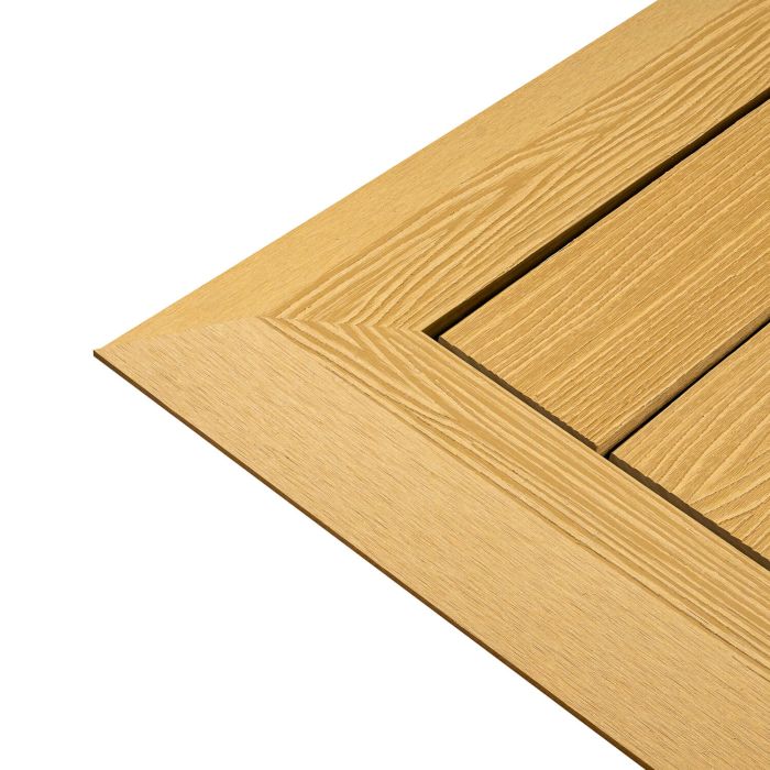 WPC Terrassenfliese 3D Honig Teak 30 x 30 x 2,1 cm WPC Terrassenfliese 3D Honig Teak 30 x 30 x 2,1 cm