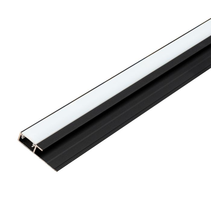 LED-Aluminium-Abschlussprofil 4,5 mm für Wandpaneele Schwarz Matt – 2,9 m