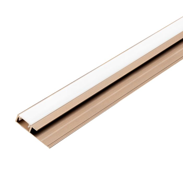 LED-Aluminium-Abschlussprofil 4,5 mm für Wandpaneele Kupfer Matt – 2,9 m
