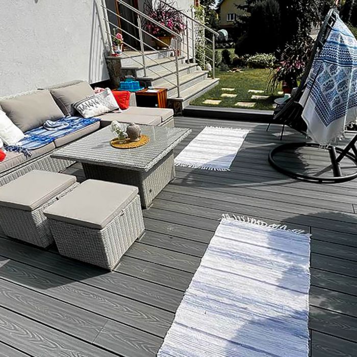 Deska Tarasowa Kompozytowa 3D Szary – dł. 4 m
