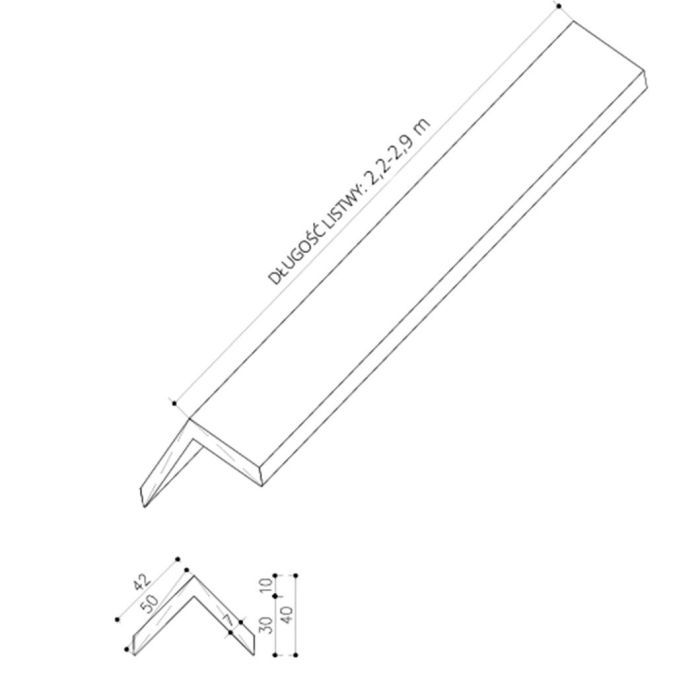WPC Winkelleiste Classic Dunkelbraun - 2,4 m