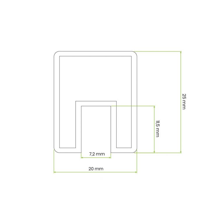 Listwa pozioma górna do ogrodzenia Antracyt – dł. 1,8 m