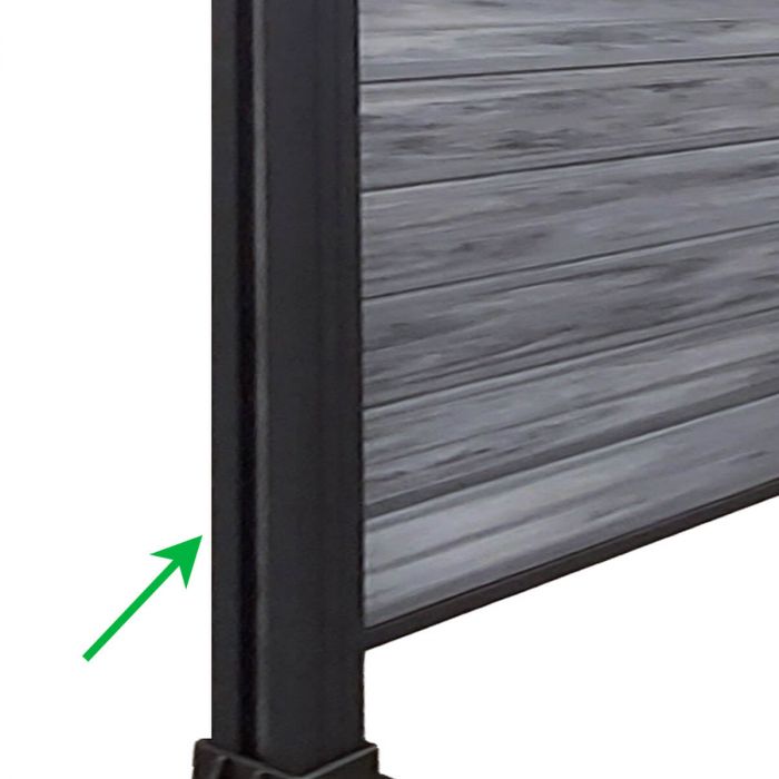 Słupek Ogrodzeniowy Aluminiowy 68x68 mm – dł. 2,4 m