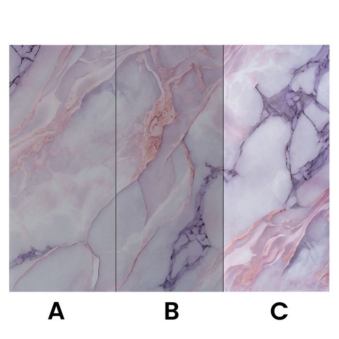 Wandpaneel XXL Statuario Rosa Glänzend 120 x 280 cm 3 mm (C)