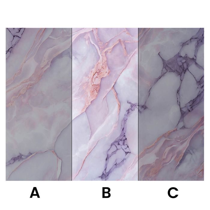 Wandpaneel XXL Statuario Rosa Glänzend 120 x 280 cm 3 mm (B)