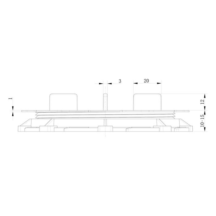 Wspornik Tarasowy Regulowany Pod Płyty ETP 10-15 mm