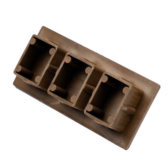 Endkappe für Lamellenprofil Dekorativ Premium Teak 9 x 4 cm Endkappe für Lamellenprofil Dekorativ Premium Teak 9 x 4 cm