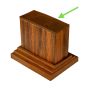 Endkappe für Lamellenprofil Dekorativ Premium Teak 9 x 4 cm