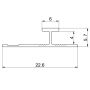 Aluminium-Verbindungsprofil 4,5 mm für Wandpaneele Dunkelgrau Matt – 2,9 m