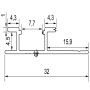 LED-Aluminium-Verbindungsprofil 4,5 mm für Wandpaneele Kupfer Matt – 2,9 m
